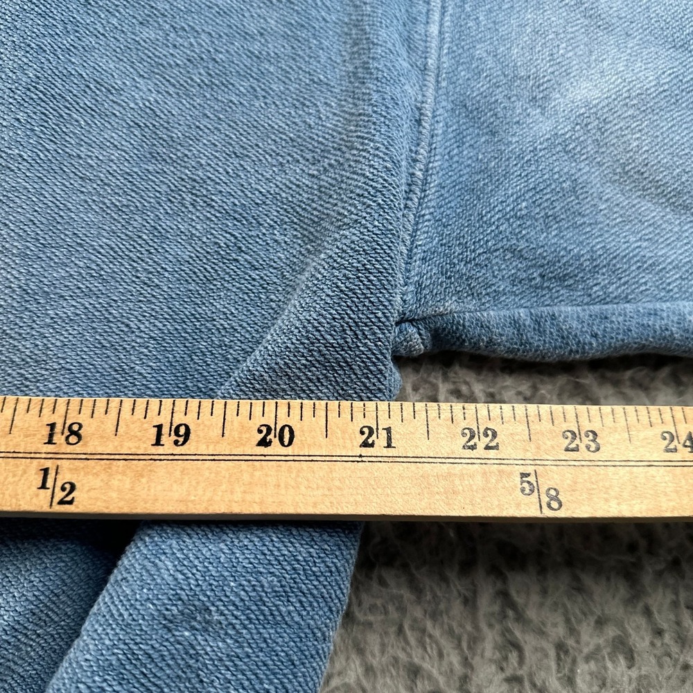 Madhappy Sweatshirt Womens M Blue‎ Terry Crewneck Pullover Cropped Boxy Washed - Picture 6 of 8